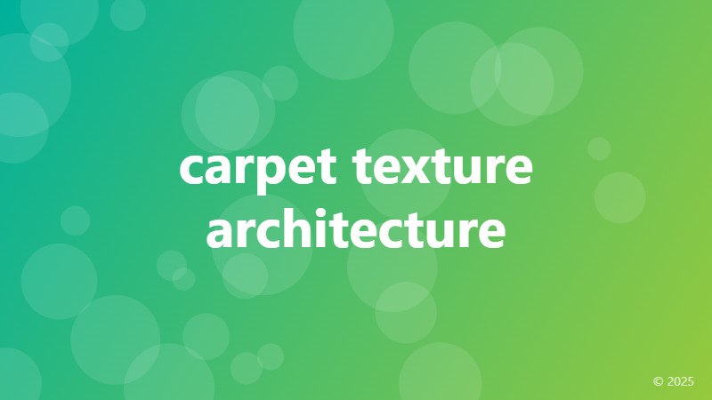 carpet texture architecture