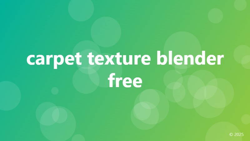 carpet texture blender free