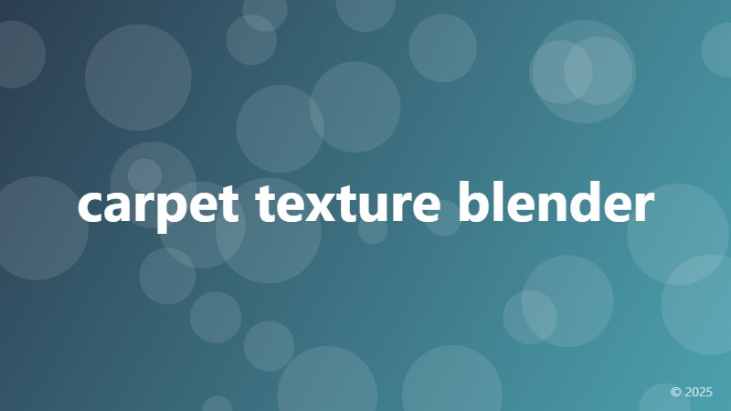 carpet texture blender