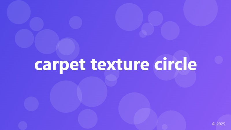 carpet texture circle