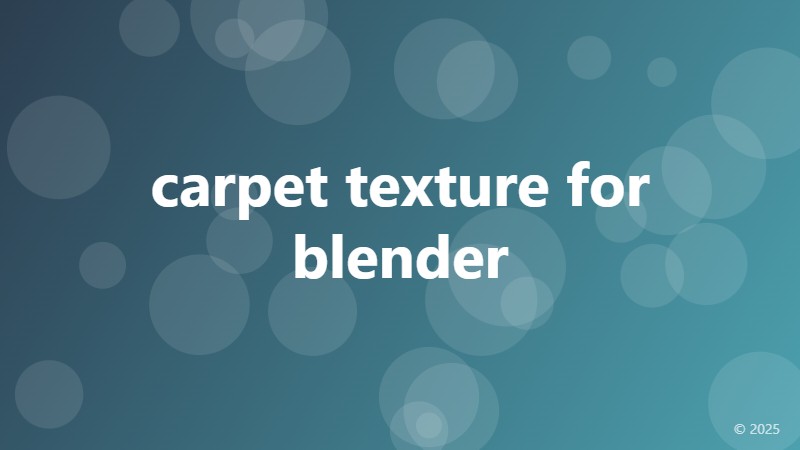 carpet texture for blender