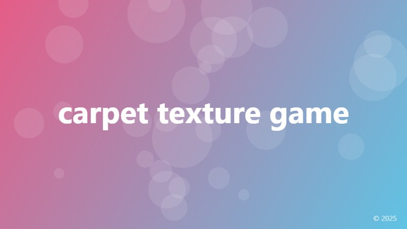 carpet texture game