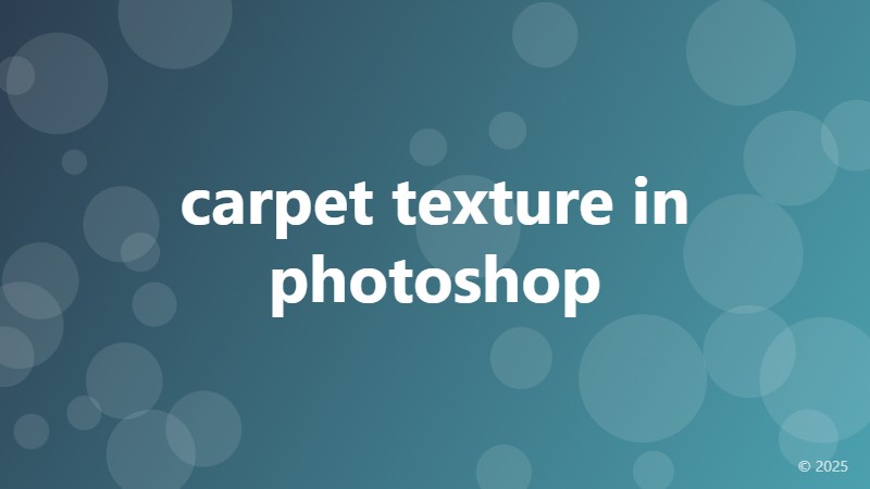 carpet texture in photoshop