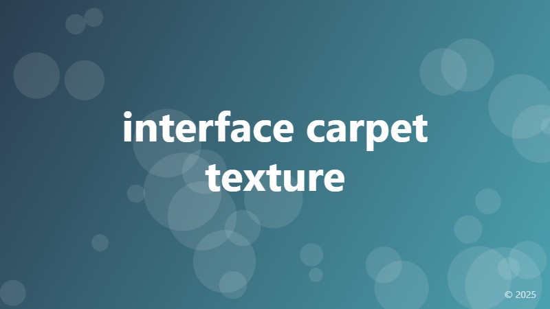 interface carpet texture