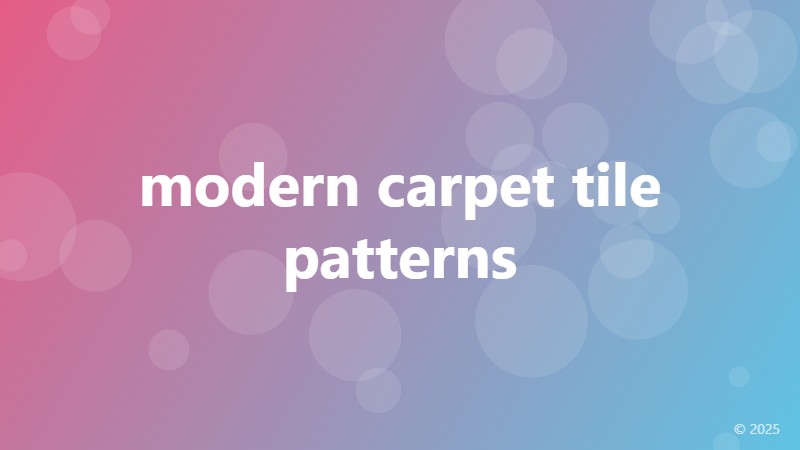 modern carpet tile patterns