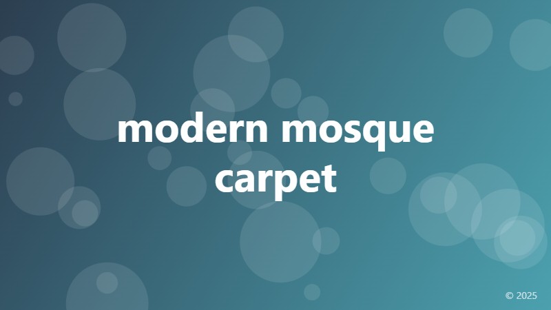 modern mosque carpet